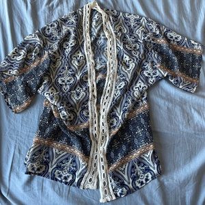 Sheer Patterned Kimono